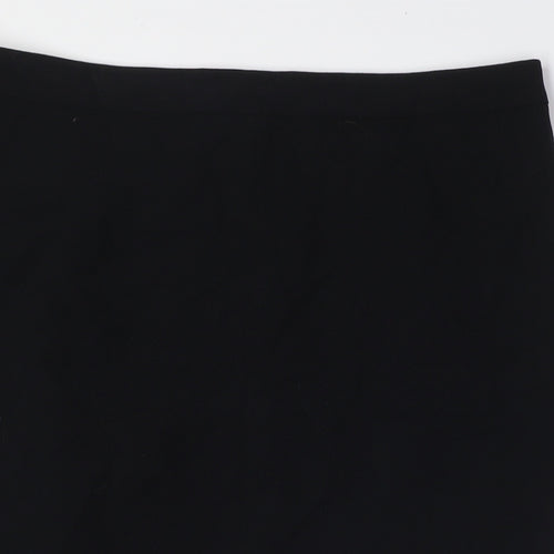 Oasis Womens Black Polyester Straight & Pencil Skirt Size 14 Zip