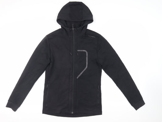 Porsche Design Mens Black Polyester Full Zip Hoodie Size XS - Zipped Pockets