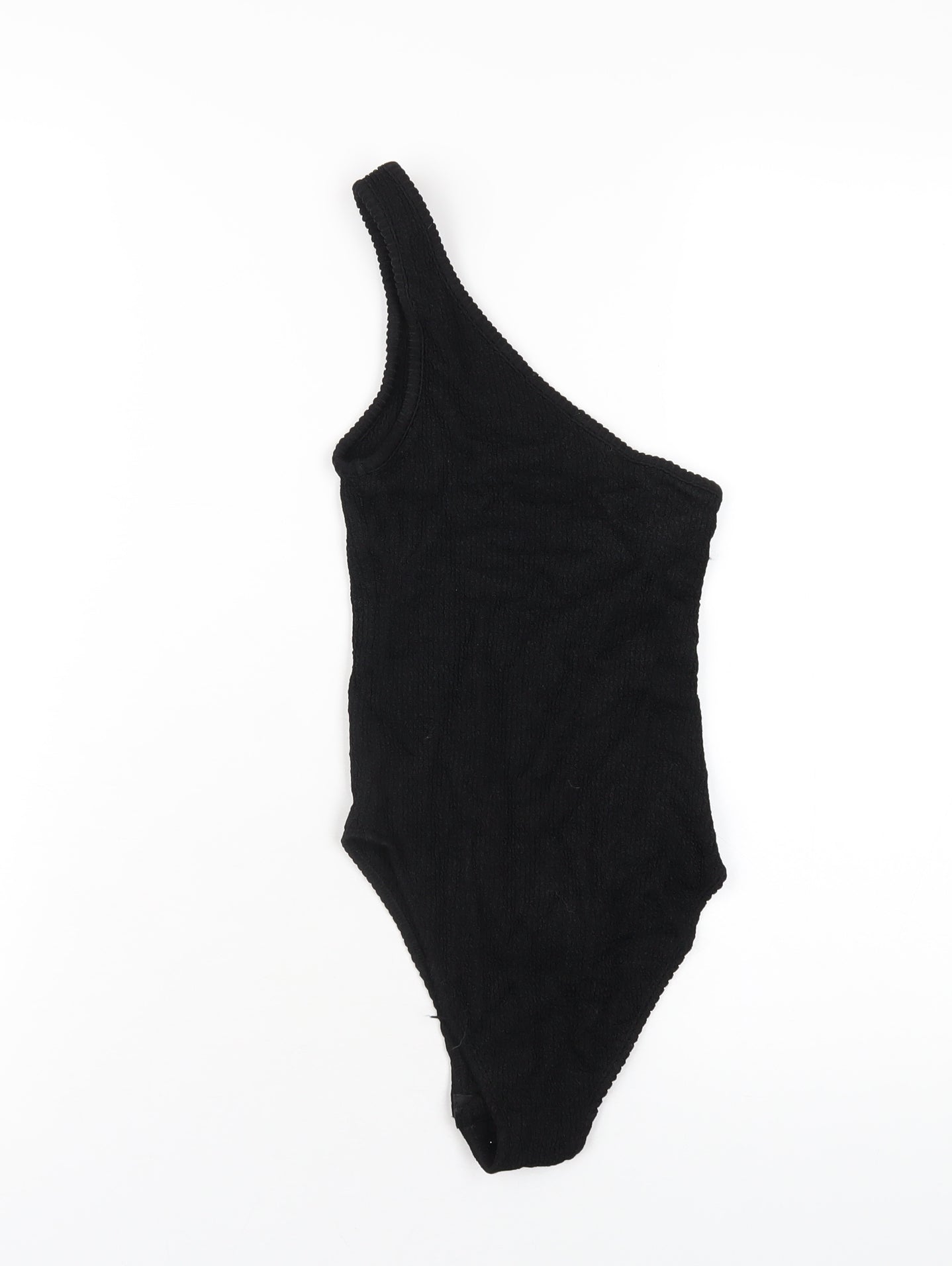 Topshop Womens Black Viscose Bodysuit One-Piece Size 6 Snap