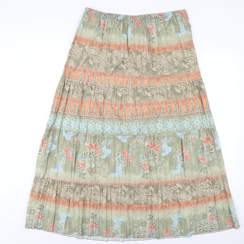 Yours Womens Multicoloured Geometric Cotton A-Line Skirt Size 18