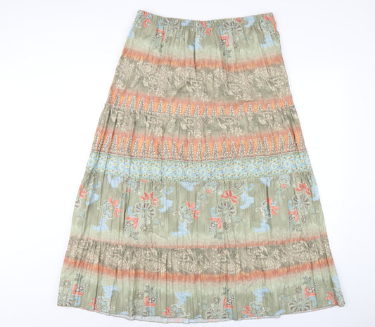 Yours Womens Multicoloured Geometric Cotton A-Line Skirt Size 18