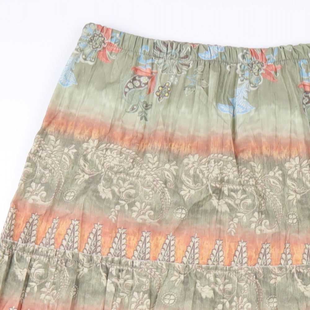 Yours Womens Multicoloured Geometric Cotton A-Line Skirt Size 18