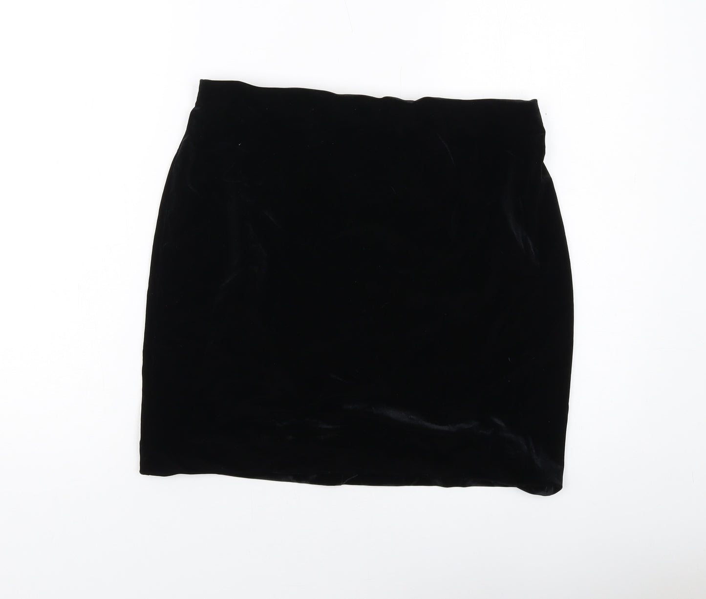 Roman Womens Black Polyester Mini Skirt Size 14