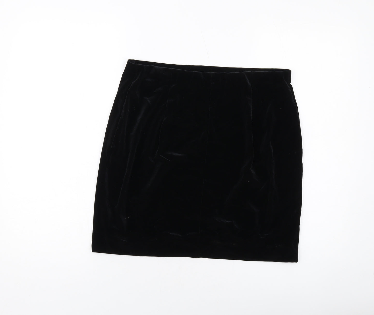 Roman Womens Black Polyester Mini Skirt Size 14