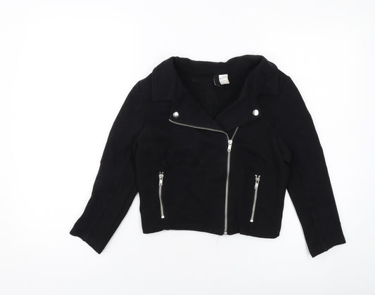 H&M Womens Black Jacket Size S Zip