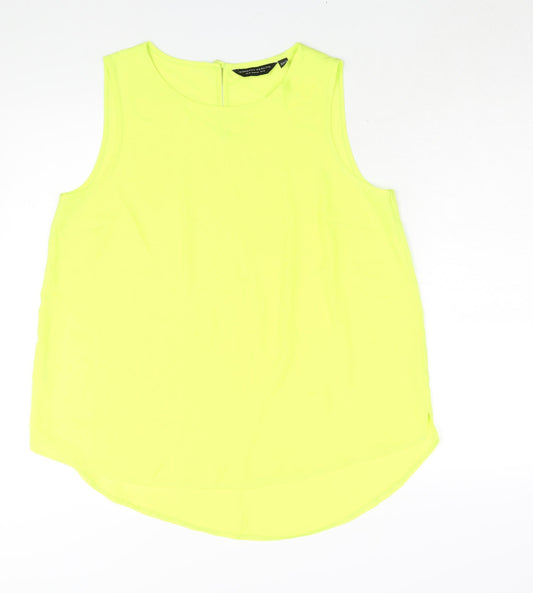 Dorothy Perkins Womens Yellow Polyester Camisole Blouse Size 16 Scoop Neck