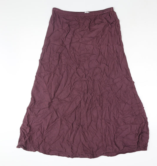 Sahara Womens Purple Viscose A-Line Skirt Size L