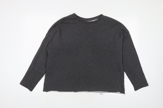 Pull&Bear Womens Grey Cotton Pullover Sweatshirt Size M Pullover