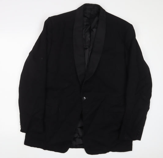 Maenson Mens Black Polyester Jacket Suit Jacket Size 44 Regular