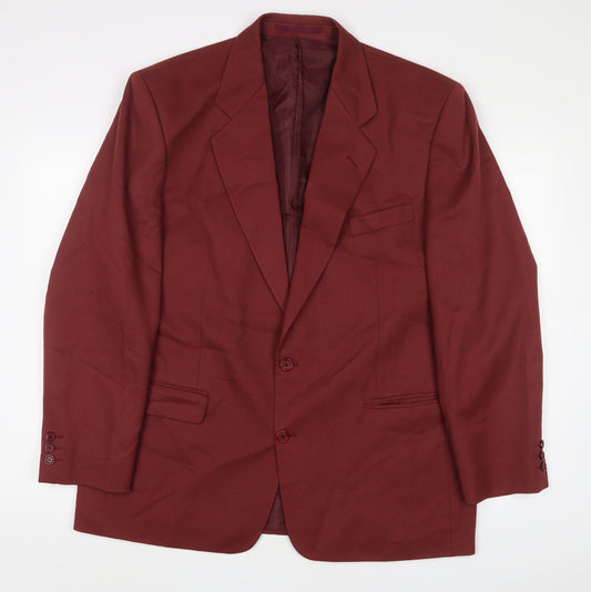 Berkertex Mens Red Wool Jacket Suit Jacket Size 44 Regular