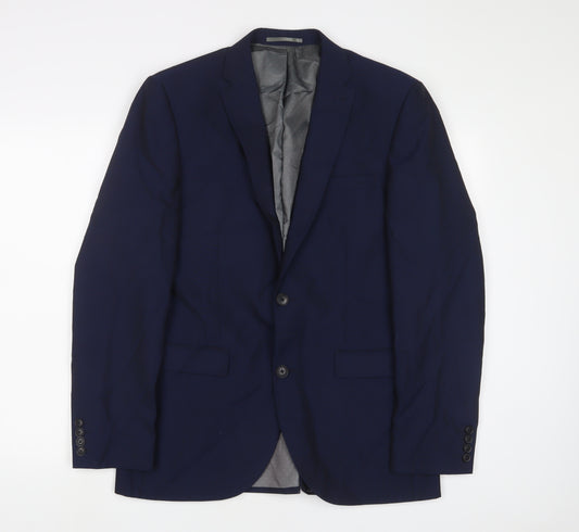 NEXT Mens Blue Wool Jacket Suit Jacket Size 38 Regular