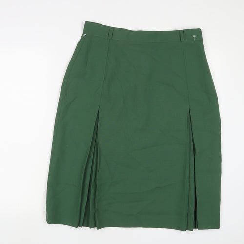 Debenhams Womens Green Polyester A-Line Skirt Size 18 Zip