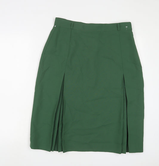 Debenhams Womens Green Polyester A-Line Skirt Size 18 Zip