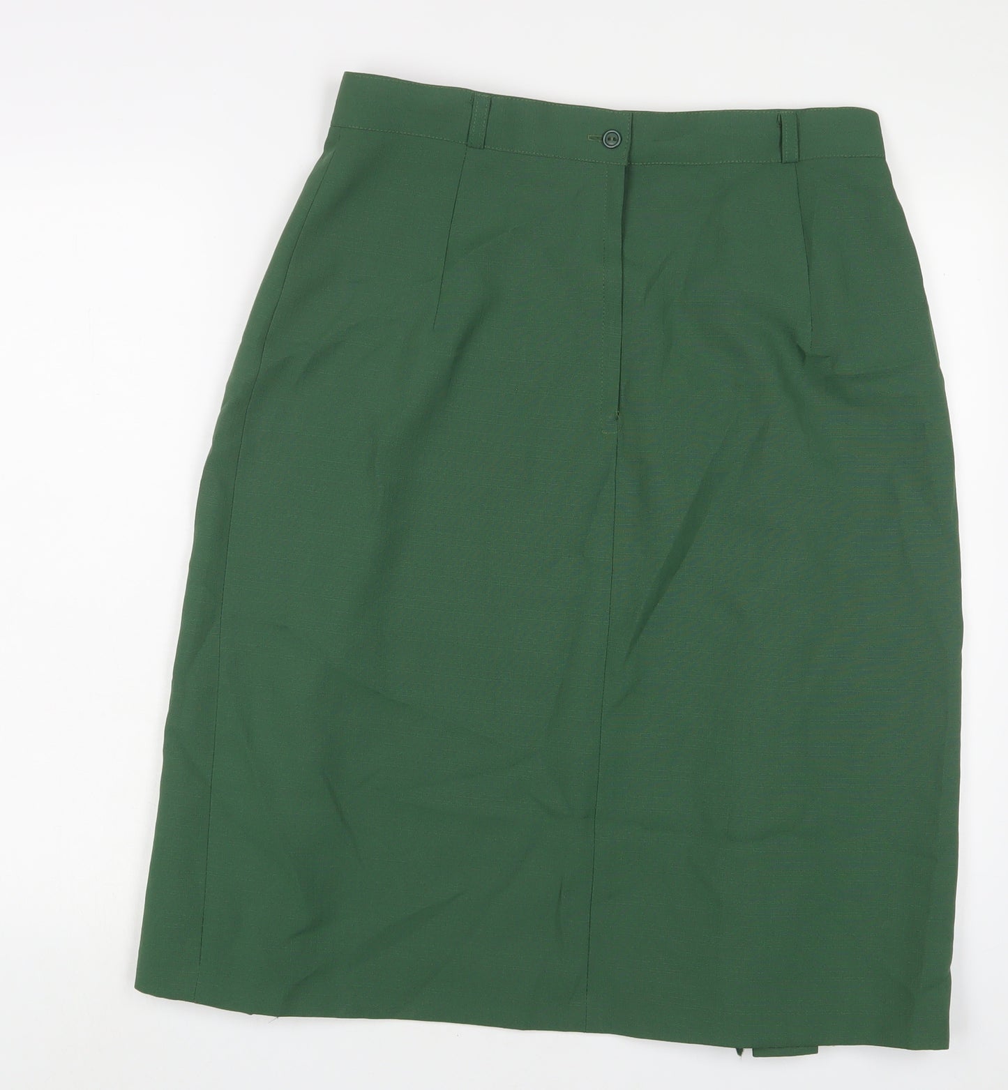 Debenhams Womens Green Polyester A-Line Skirt Size 18 Zip