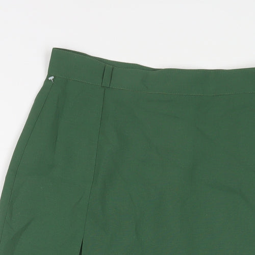 Debenhams Womens Green Polyester A-Line Skirt Size 18 Zip