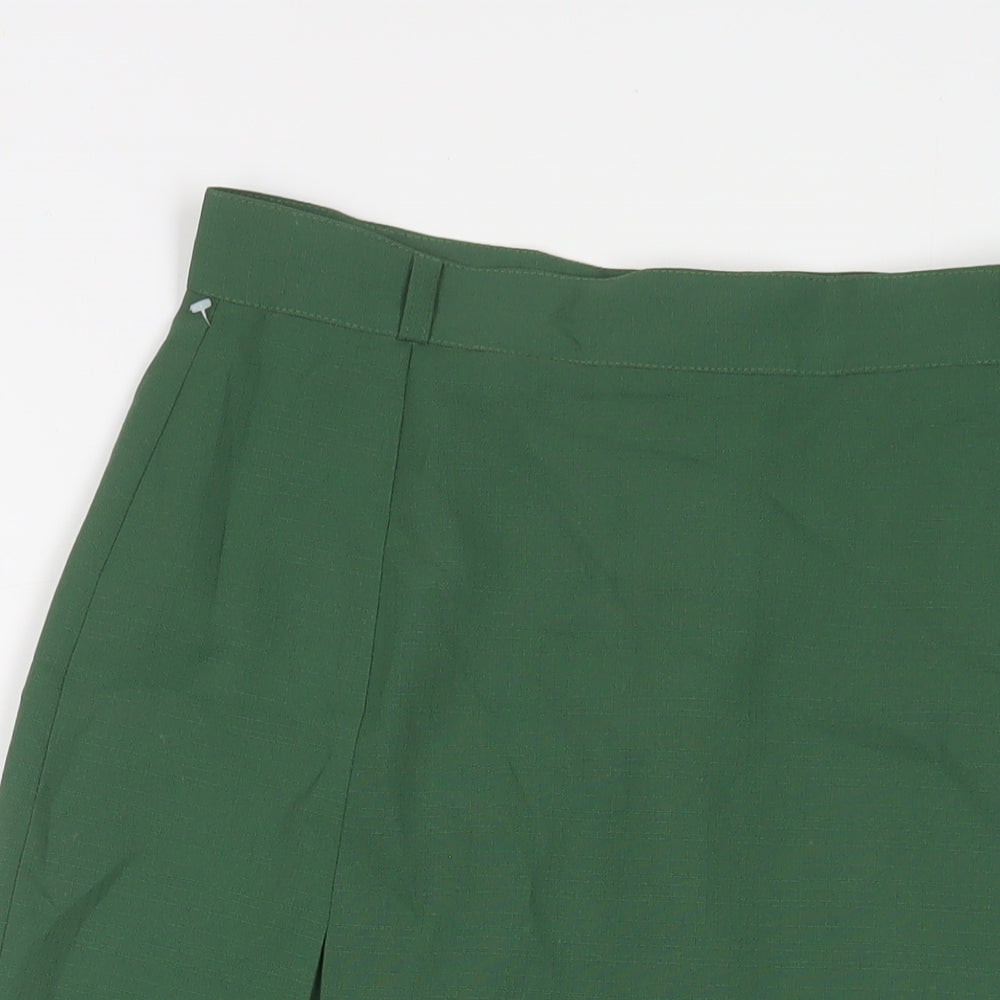 Debenhams Womens Green Polyester A-Line Skirt Size 18 Zip