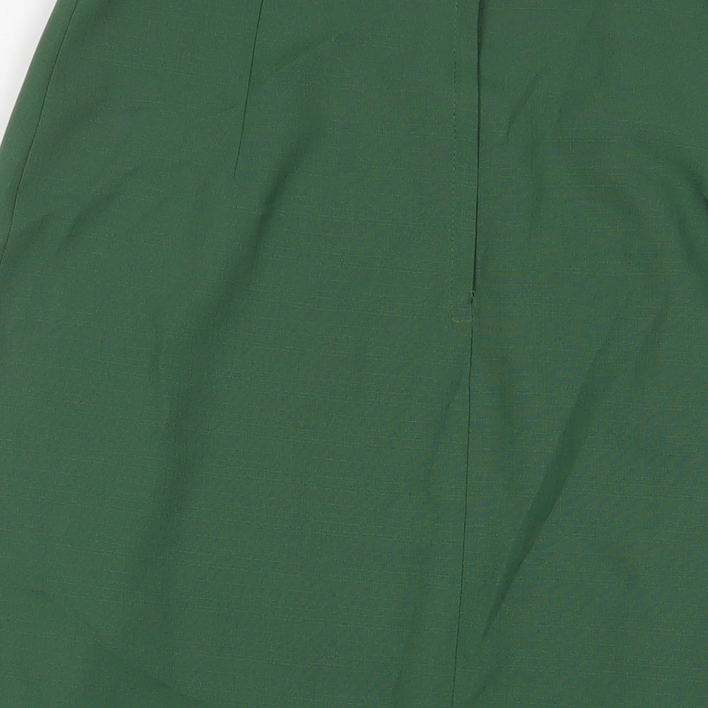 Debenhams Womens Green Polyester A-Line Skirt Size 18 Zip