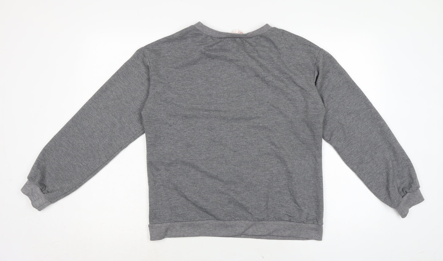 ROMWE Womens Grey Cotton Pullover Sweatshirt Size M