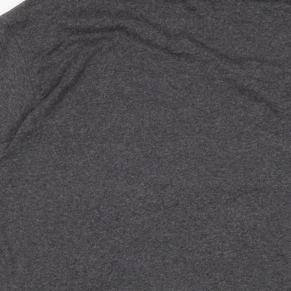 Zion Mens Grey Cotton T-Shirt Size M Crew Neck