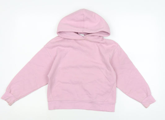 Zara Girls Purple Cotton Pullover Hoodie Size 8-9 Years