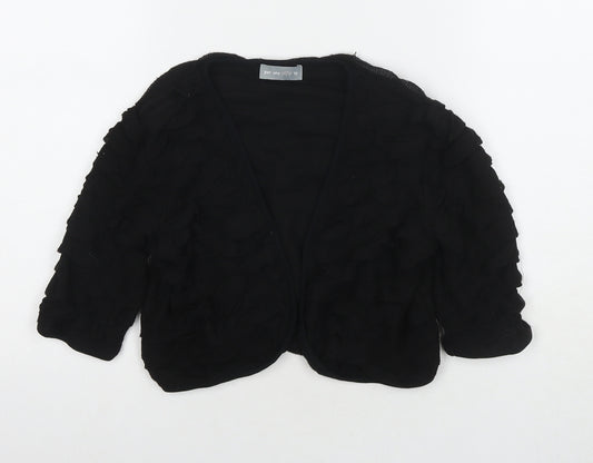 Per Una Womens Black V-Neck Polyester Cardigan Jumper Size 10