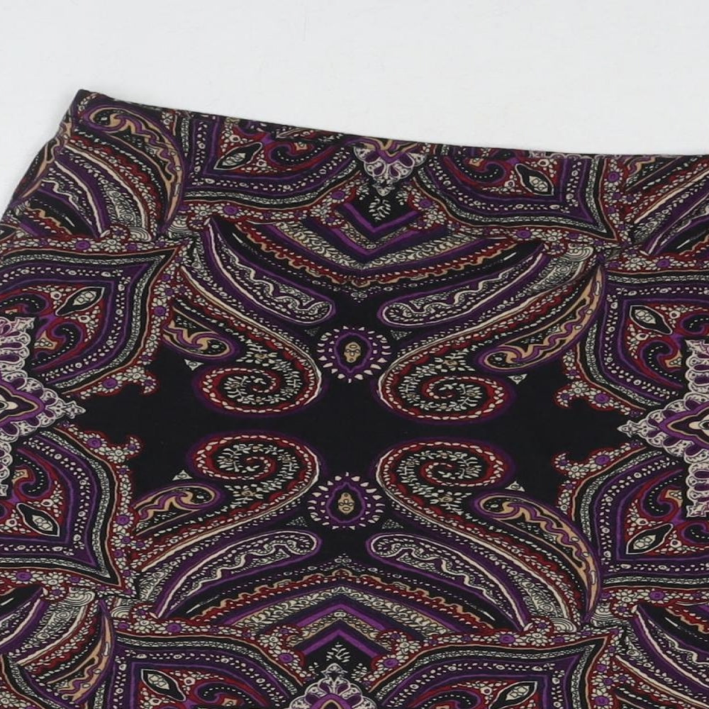 Marks and Spencer Womens Multicoloured Paisley Polyester Maxi Skirt Size 18