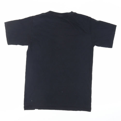 Corona Mens Black Cotton T-Shirt Size S Crew Neck