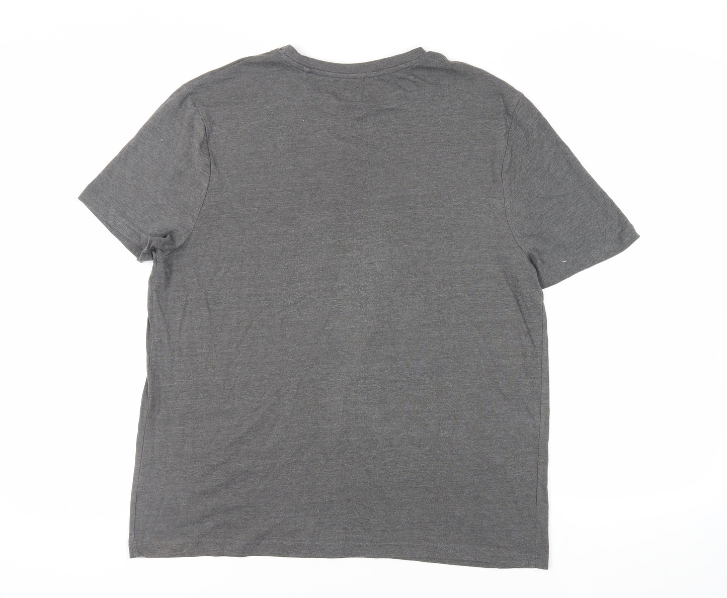 Fender Mens Grey Cotton T-Shirt Size L Crew Neck - Guitars