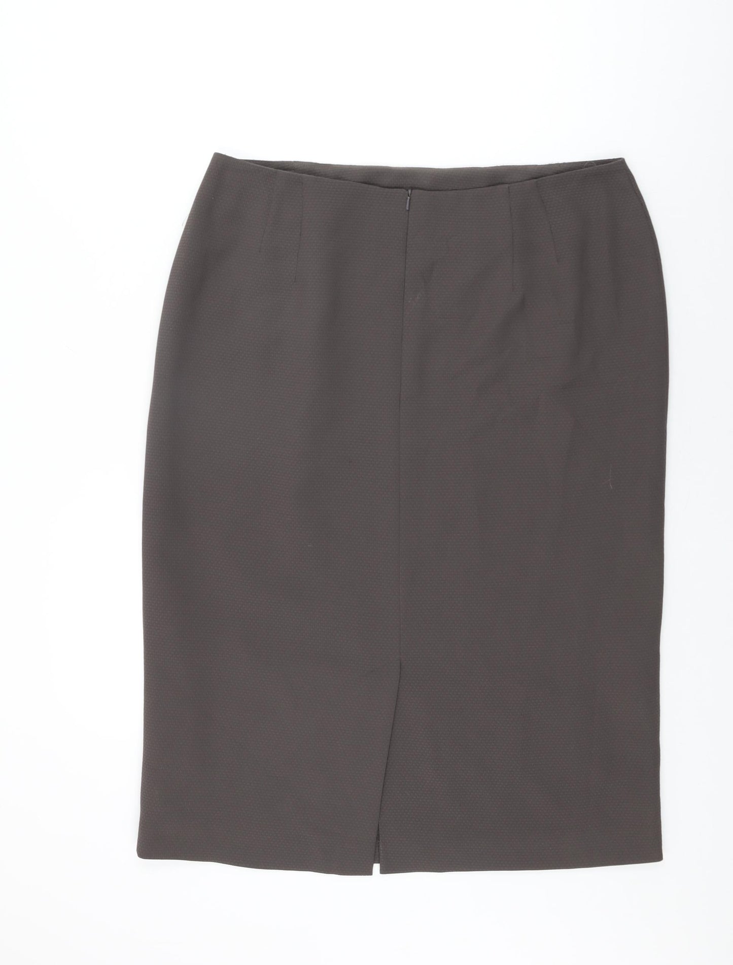 Minuet Womens Brown Polyester Straight & Pencil Skirt Size 18 Zip