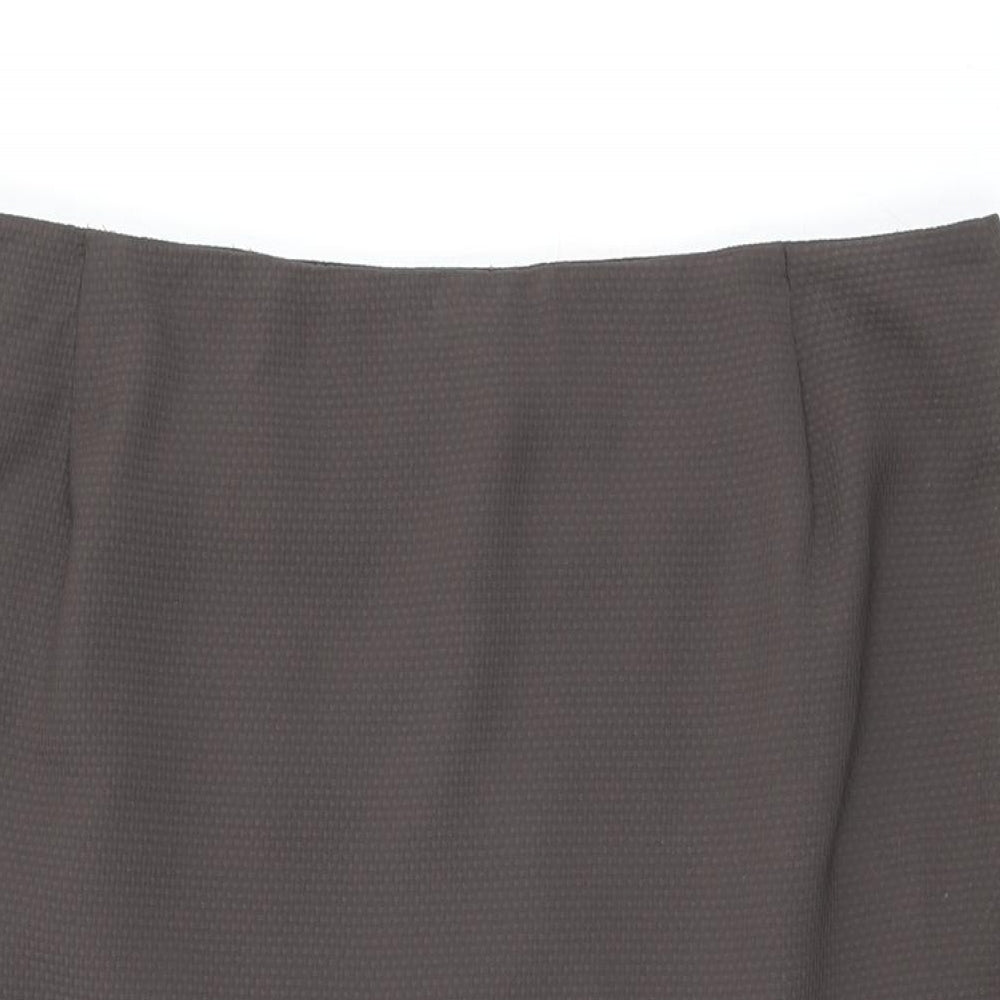 Minuet Womens Brown Polyester Straight & Pencil Skirt Size 18 Zip