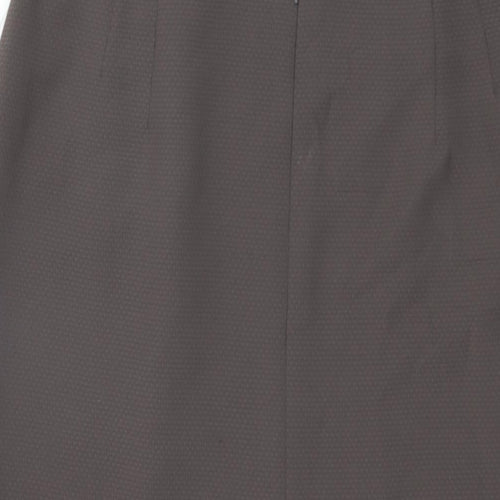 Minuet Womens Brown Polyester Straight & Pencil Skirt Size 18 Zip