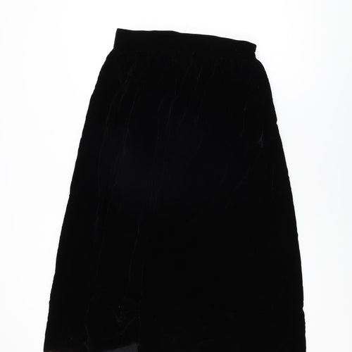 Opera Womens Black Acetate Swing Skirt Size 14 Zip