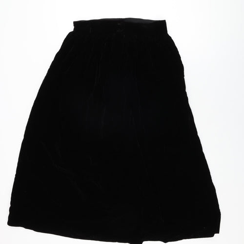 Opera Womens Black Acetate Swing Skirt Size 14 Zip