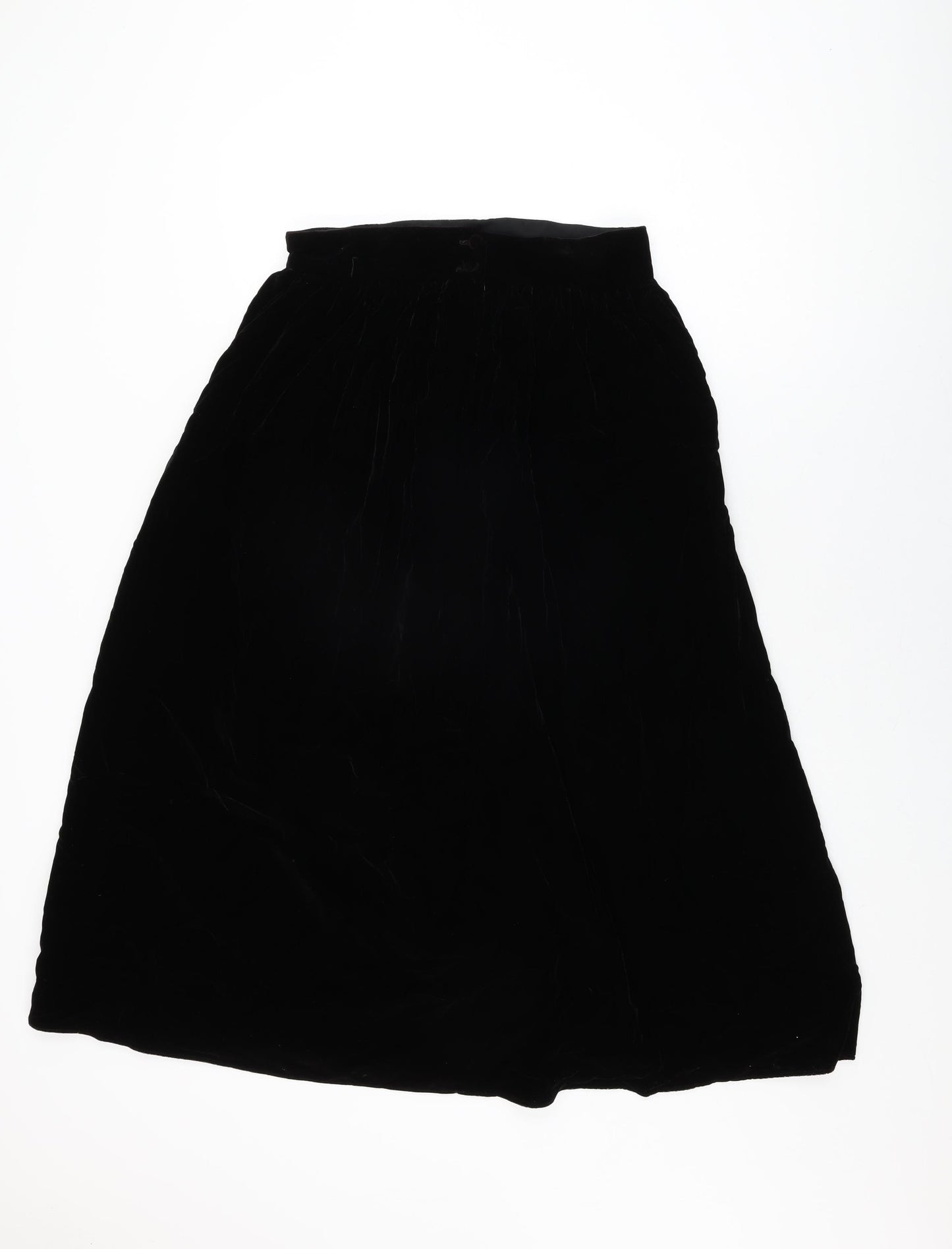 Opera Womens Black Acetate Swing Skirt Size 14 Zip