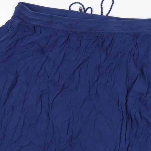 Bonmarche Womens Blue Viscose A-Line Skirt Size 18 Drawstring