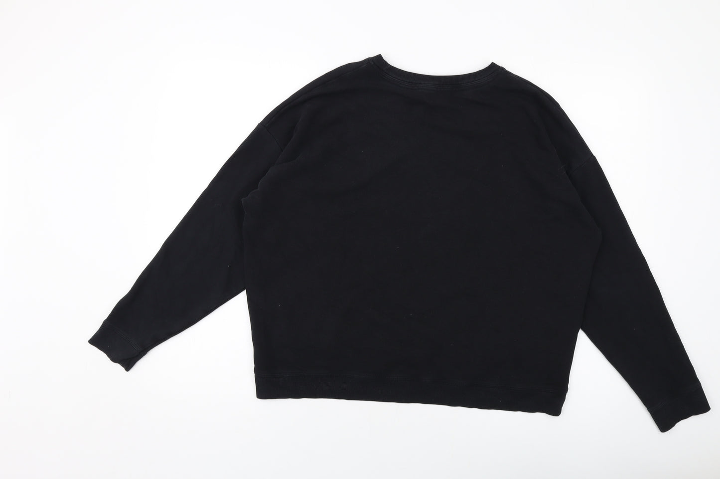 New Look Womens Black Cotton Pullover Sweatshirt Size M Pullover