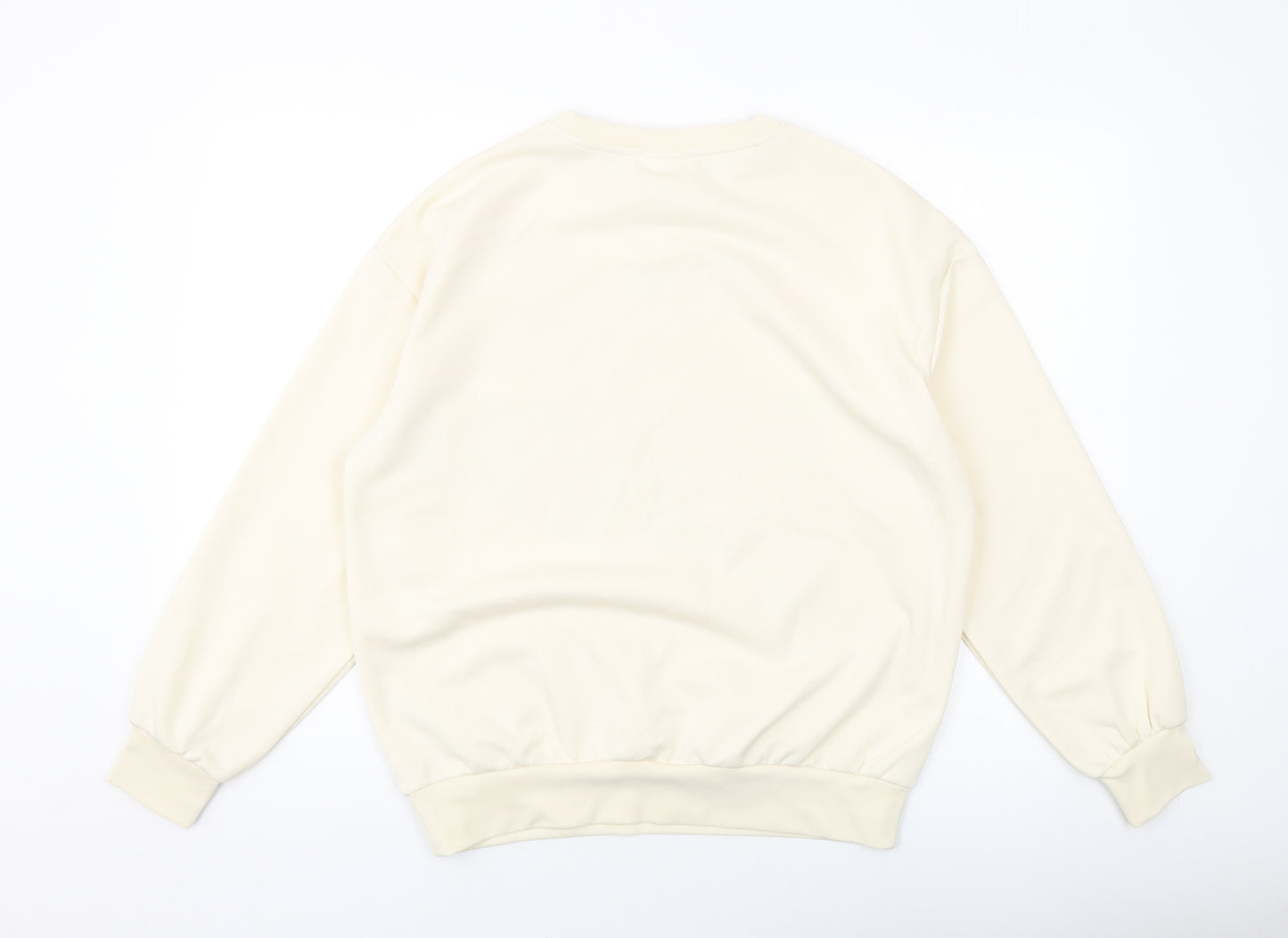 H&M Girls Ivory Polyester Pullover Sweatshirt Size 8-9 Years Pullover