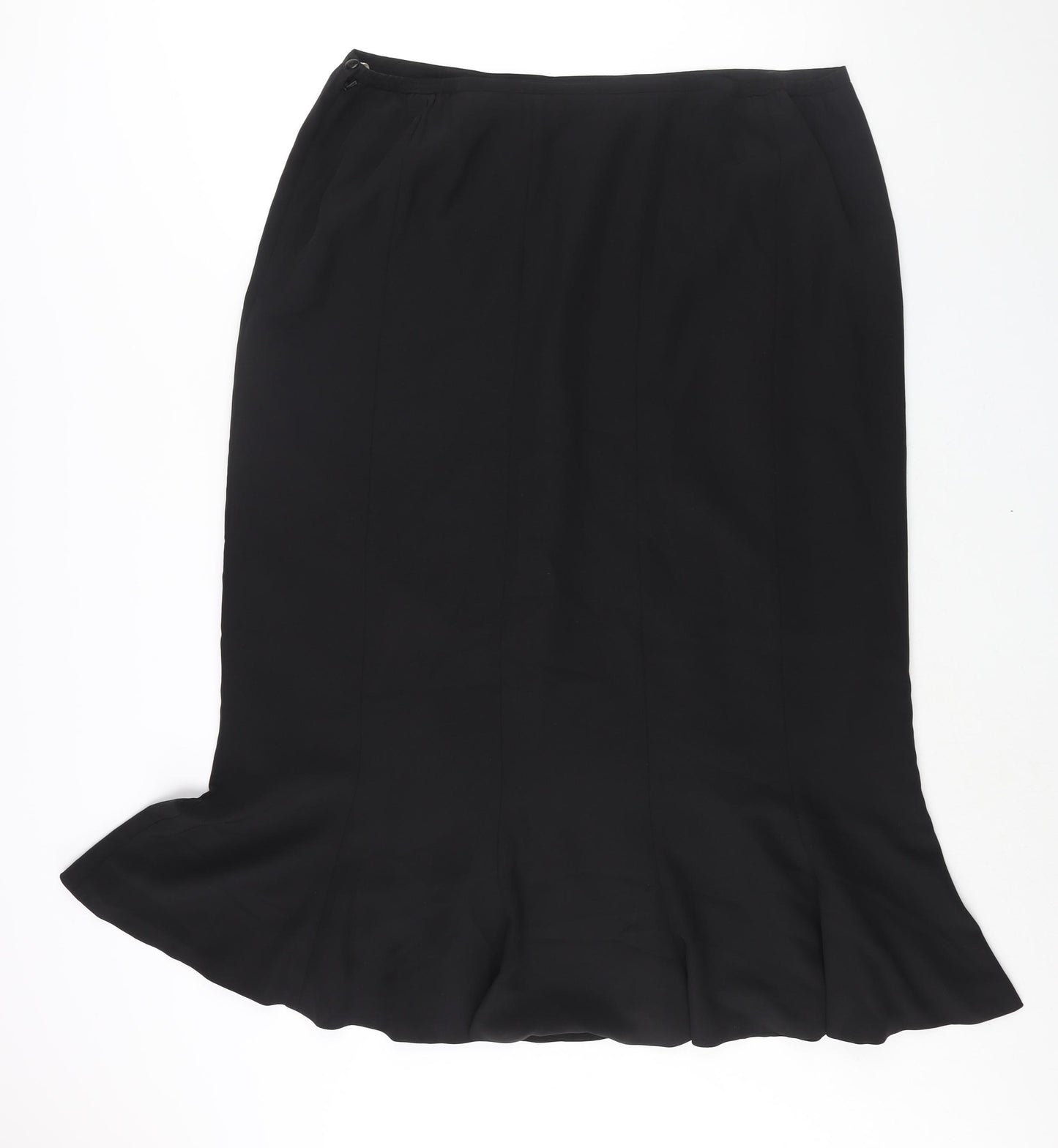 ELVI Womens Black Polyester Trumpet Skirt Size 22 Zip