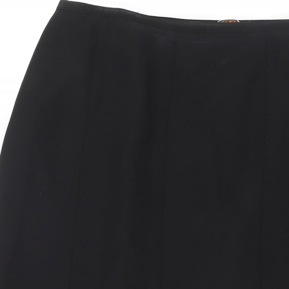 ELVI Womens Black Polyester Trumpet Skirt Size 22 Zip