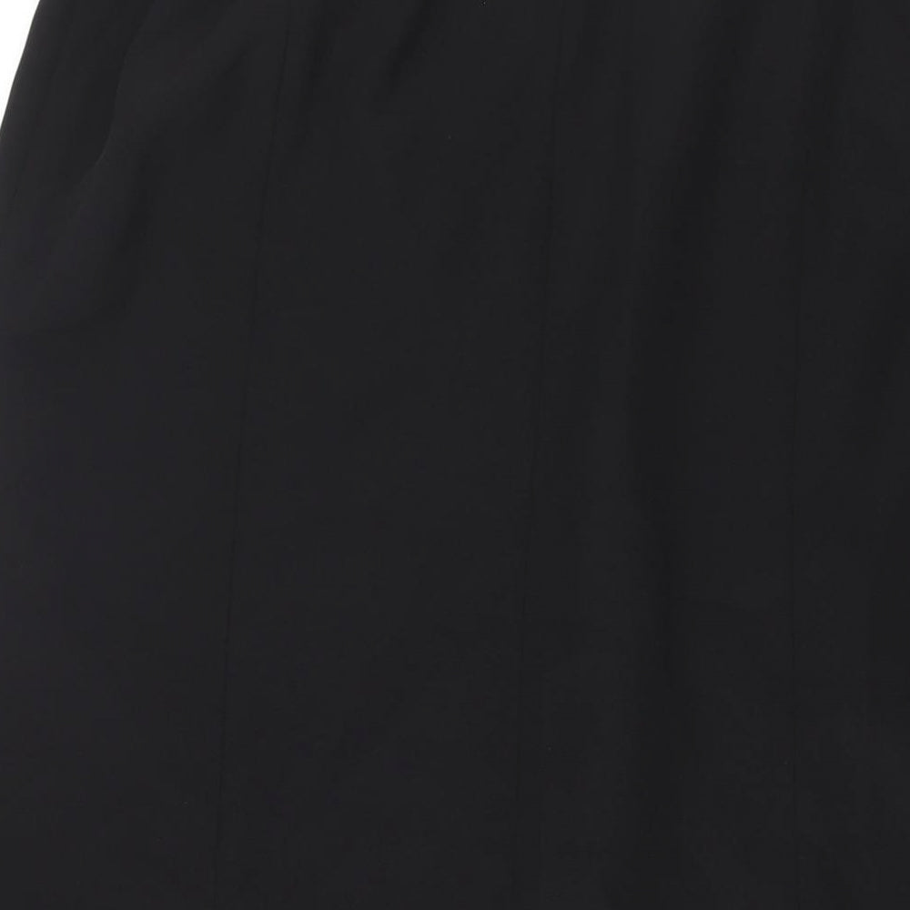 ELVI Womens Black Polyester Trumpet Skirt Size 22 Zip