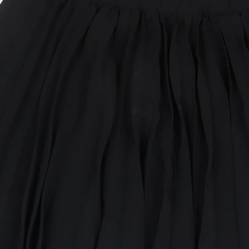 Wallis Womens Black Polyester Pleated Skirt Size 14