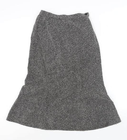 Slimma Womens Grey Polyester Trumpet Skirt Size 10 Zip