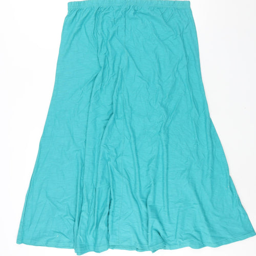 Viz-A-Viz Womens Blue Cotton A-Line Skirt Size 18