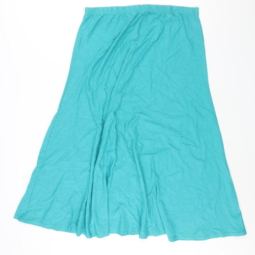 Viz-A-Viz Womens Blue Cotton A-Line Skirt Size 18