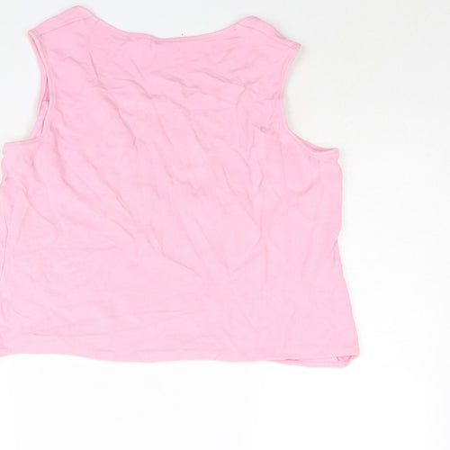 Berkertex Womens Pink Viscose Camisole Blouse Size 18 Round Neck