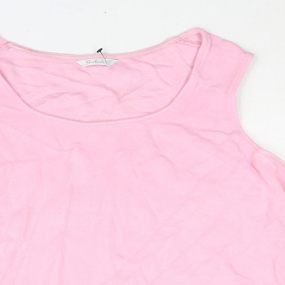 Berkertex Womens Pink Viscose Camisole Blouse Size 18 Round Neck