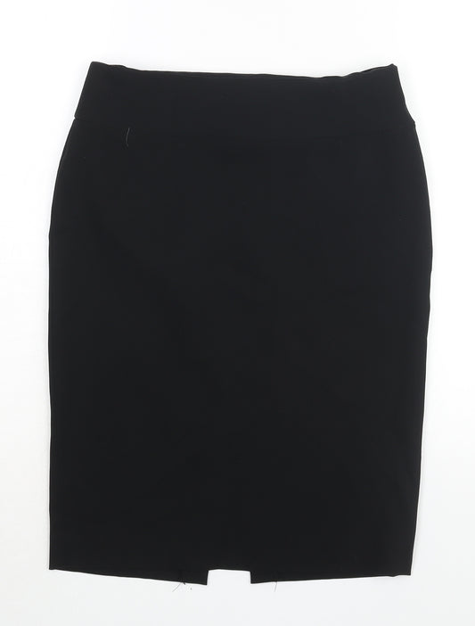 River Island Womens Black Polyester Straight & Pencil Skirt Size 10 Zip