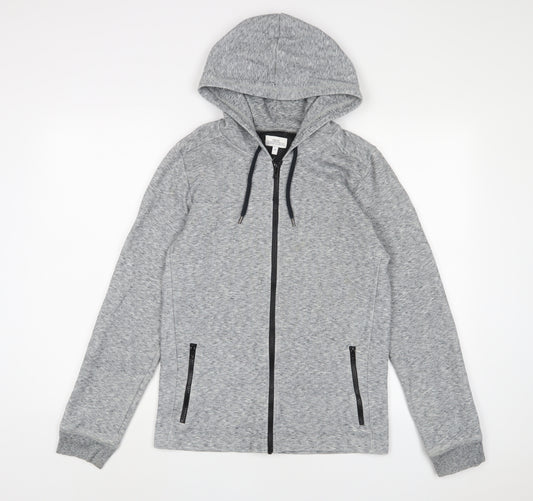 NEXT Mens Grey Polyester Full Zip Hoodie Size XS