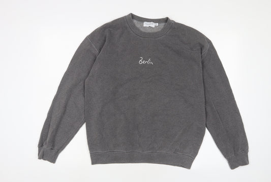 Topman Mens Grey Cotton Pullover Sweatshirt Size XS - Berlin