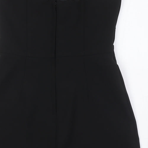 Miss Selfridge Womens Black Polyester Playsuit One-Piece Size 6 L4 in